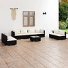 vidaXL Garden Lounge Set Black - 2 of 4