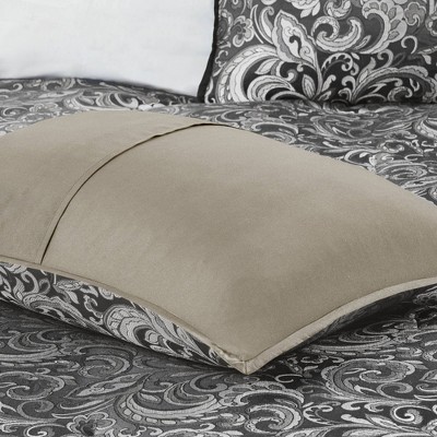 Brystol Queen Black Microfiber 24-Piece Bedding Set