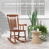 Porch Rocker Chair, 350 lbs. Wooden Outdoor Rocking Chair with High Back for Garden, Patio, Balcony - 4 of 4