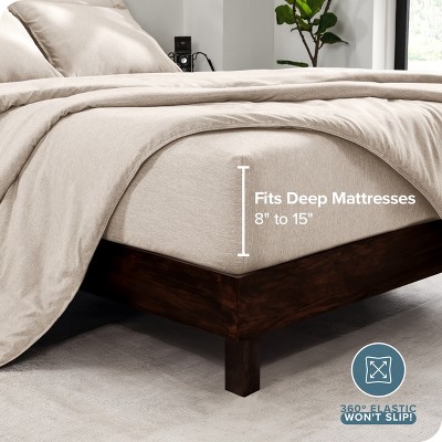 California King Heather Pebble Microfiber Bed in a Bag Set