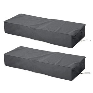 GDFStudio Sylvia Outdoor Waterproof Fabric Chaise Lounge Covers - 1 of 4