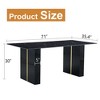 NicBex Dining Table for 4 Morden 71" Dining Room Table with Double Pedestal Base and Imitation Marble Top for Kitchen - image 2 of 4