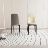 CAVINAS Modern PU Leather Dining Chairs, Set of 4 Kitchen Chair with Curved Backrest and Black Metal Legs - 4 of 4