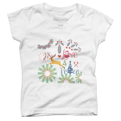 Girl's Design By Humans Christmas By famenxt T-Shirt