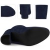 Perphy Women's Rounded Toe Block Heeled Foldable Non-Zip Sock Ankle Boots - 4 of 4