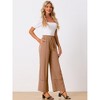 Allegra K Women's Casual Loose High Waist Drawstring Wide Leg Palazzo Pants with Pockets - 2 of 4
