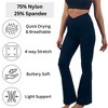 Alpine Swiss Leila Womens Flare Leggings High Waisted Crossover V Waist Buttery Soft Tummy Control Yoga Pants Not See Through Workout Bootcut Tights - 3 of 4