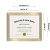 Americanflat 11x14 Gold Diploma Frame - Displays 8.5x11 Diplomas with Mat or 11x14 Inch Without Mat - Shatter-Resistant Glass. - 2 of 4