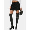 EXLURA EXLURA Womens Button Bodycon Mini Skirt Sexy Night Club High Waist Elastic Y2K Denim Plaid Skirts - 3 of 4
