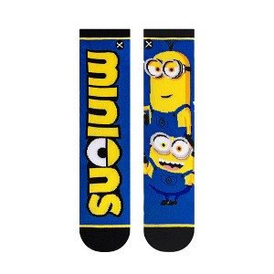 Odd Sox, Minions Split, Funny Novelty Socks, Large - 1 of 4