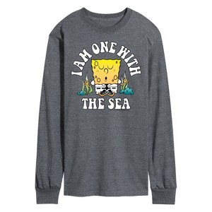 Men's - SpongeBob SquarePants - I'am One With The Sea Long Sleeve Graphic T-Shirt - 1 of 4
