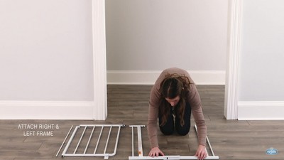 Extra Wide White Metal Walk-Through Baby Gate