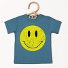 The Juniper Shop Distressed Smiley Face Toddler Short Sleeve Tee - 2 of 4