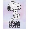 Peanuts Girls' I Woke Up This Cute Snoopy Tie-Dye Sleep Pajama Set Shorts Multicolored - 3 of 4
