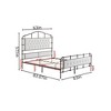 Metal Queen Size Bed Frame With Upholstered Headboard And Footboard, Heavy Duty Metal Slats Supports, No Noise, No Box Spring Needed, Easy Assembly - 3 of 4