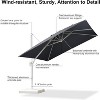 PURPLE LEAF Patio Umbrella White Cantilever Offset Umbrella Square Outdoor Umbrella with 360-degree Rotation for Garden Deck Pool - 4 of 4