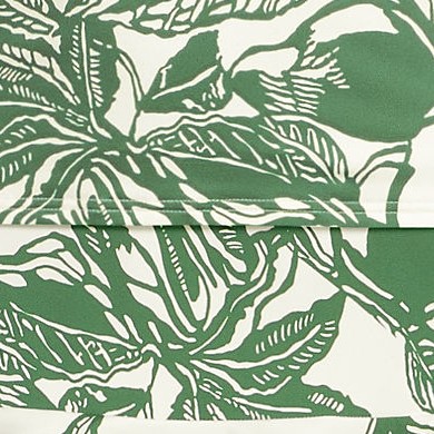 egret/green etched leaves