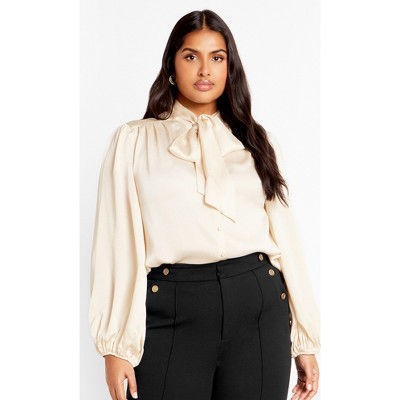 CITY CHIC | Women's Plus Size Aria Shirt - champagne - 24W