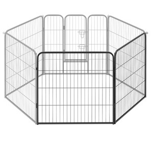 FDW Dog Playpen Pet Dog Fence 2-32 Panels  24/32/40"H Metal Dog Pen Outdoor Exercise Pen with Doors for Large/Medium /Small Dogs for RV,Camping,Yard - 1 of 4