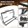 7 Guitar Stand Rack Metal Construction Multi Guitar Rack Guitar Organizer, Foldable Guitar Holder Stand With Padded Foam Tubing for Guitars Basses - 4 of 4