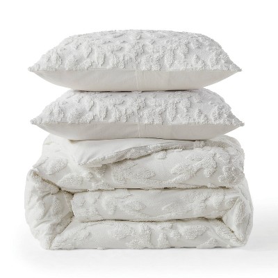 King Size Sage Green Cotton Chenille Duvet Set