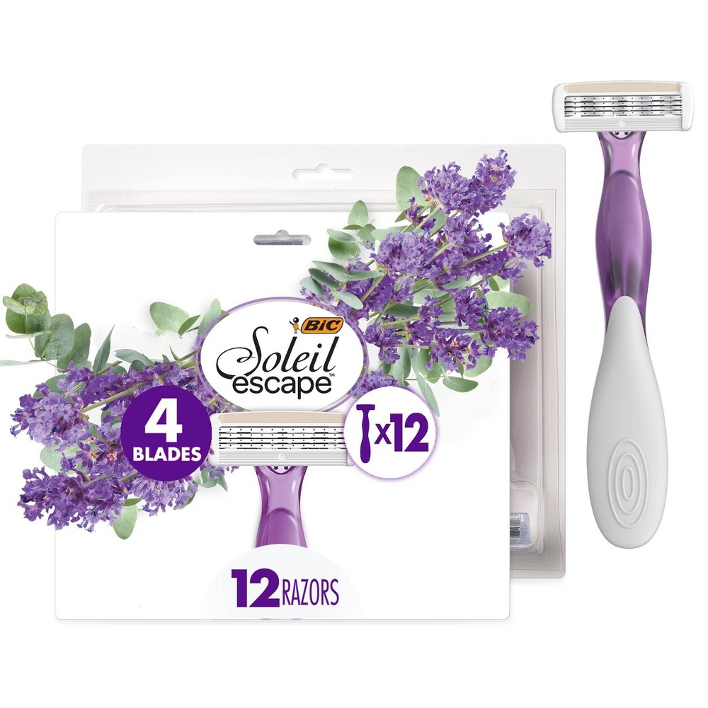 Photos - Razor / Razor Blade BIC Women's Soleil Escape 4-Blade Razors - 12ct 