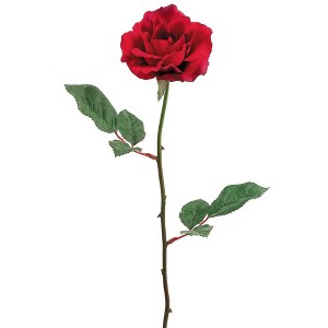 Allstate Floral Long Stem Artificial Blooming Rose Spray  - 23" - Red - 1 of 2