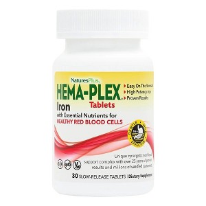 HEMA-PLEXIron by Nature's Plus  -  30 Slow-Release Tablet - 1 of 3