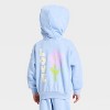 Toddler Girls' Love Hooded Zip-Up Sweatshirt - Cat & Jack™ Blue - 3 of 4