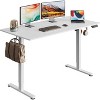 GALAXHERO Electric Adjustable Standing Desk with Memory Settings and Whole Piece Top, Computer Desk for Home Office, 55" x 28", White - 3 of 4