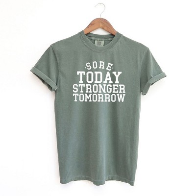 Simply Sage Market Women's Sore Today Stronger Tommorrow Short Sleeve Garment Dyed Tee
