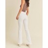 Women's High Rise Front Slit Flare Jeans - JUST BLACK DENIM - 3 of 4