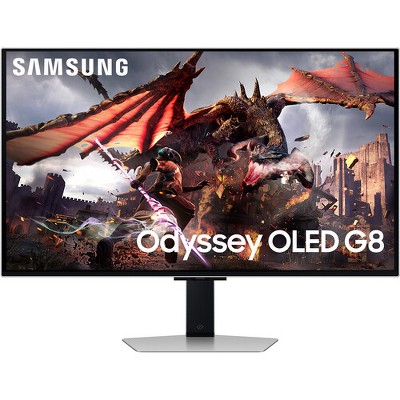 Manufacturer Refurbished Samsung Odyssey QD-OLED G8 G80SD 32" 4K 240 Hz Gaming Monitor, Silver