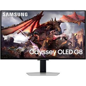 Manufacturer Refurbished Samsung Odyssey QD-OLED G8 G80SD 32" 4K 240 Hz Gaming Monitor, Silver - 1 of 1