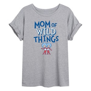 Women's - Dr. Seuss - Mom of Wild Things Oversized Graphic T-Shirt - 1 of 4