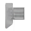 NicBex Oval/Rectangle Wall Cabinet with LED Lights,Storage Cabinet with Tempered Glass Shelves,Wall Mounted Bathroom Cabinet,Medicine Mirror Cabinet - 2 of 4