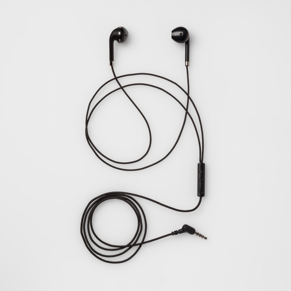 Photos - Headphones Wired Earbuds - heyday™ Black