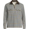 Lands' End Men's Long Sleeve Corduroy Collar Bedford Rib Quarter Zip - 3 of 4