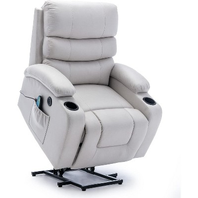EROMMY PU Leather Recliner Lift Chair with Massage and Heat