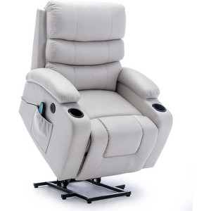 EROMMY PU Leather Recliner Lift Chair with Massage and Heat - 1 of 4