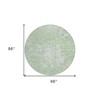 Mint Green And Ivory Abstract Washable Indoor Outdoor Area Rug - 3 of 4