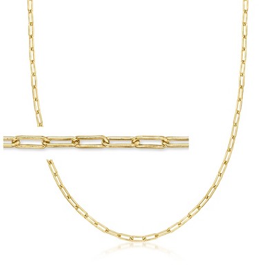 Pure Collection by Ross-Simons Italian 2.7mm 18kt Gold Vermeil Paper Clip Link Necklace