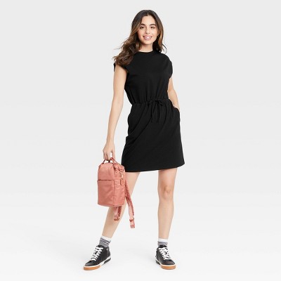 Women's Short Sleeve Extended Shoulder A-Line Dress - A New Day™