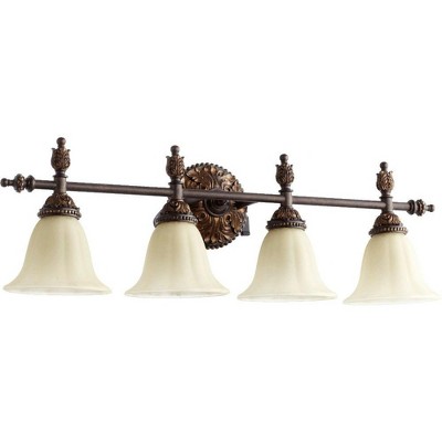 Quorum Lighting Rio Salado 4-Light 32 Toasted Sienna/Mystic Silver Incandescent Ceiling Fan
