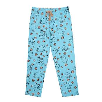 Sesame Street Cookie Monster AOP Mens Sleep Pajama Pants Small