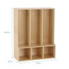 ECR4Kids Streamline 3-Section Toddler Coat Locker with Bench - 2 of 4