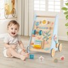 Infans Wooden Baby Walker Push and Pull Learning Activity Center with Wheels Push Toy - 4 of 4