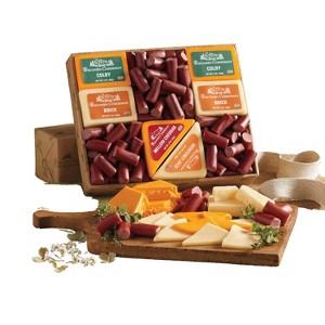 The Wisconsin Cheeseman The Big Nibbler Snack Box with Meats & Cheeses, 1 lb 15 1/2 oz - 1 of 2