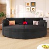Corduroy Upholstered Double Chaise Lounge Sofa, Oversized Chaise Lounge Sofa with USB Ports for Living Room, Modern Chaise Lounge Sofa-Koiai - 2 of 4