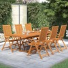 vidaXL Garden Dining Set Natural Wood Solid acacia wood Large Extendable - 2 of 4